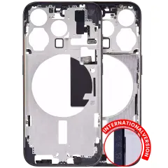 Mid-Frame Housing  W/ Small Parts For iPhone 15 Pro (EU / Global Version) (Aftermarket Plus) (Blue Titanium)