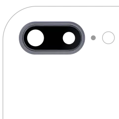 Back Camera Lens With Bracket & Bezel For iPhone 8 Plus (Aftermarket Plus) (Space Gray) (10 Pack)