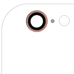 Back Camera Lens For iPhone 6  / 6S (Rose Gold) (10 Pack) (Real Sapphire l Premium)