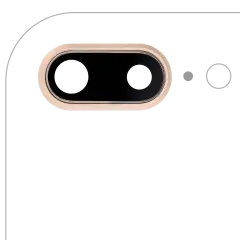 Back Camera Lens With Bracket & Bezel For iPhone 8 Plus (Gold) (10 Pack) (Real Sapphire l Premium)