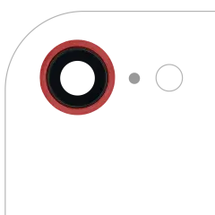Back Camera Lens With Bracket & Bezel For iPhone 8 / SE (2020) / SE (2022) (Red) (10 Pack) (Real Sapphire l Premium)