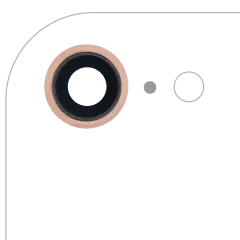 Back Camera Lens With Bracket & Bezel For iPhone 8 (Gold) (10 Pack) (Real Sapphire l Premium)