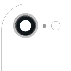 Back Camera Lens With Bracket & Bezel For iPhone 8 / SE (2020) / SE (2022) (Silver) (10 Pack) (Real Sapphire l Premium)