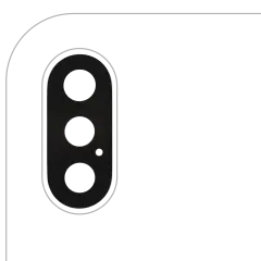 Back Camera Lens (Glass Only) With Adhesive For iPhone X (All Colors) (10 Pack) (Real Sapphire l Premium)