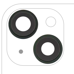 Back Camera Lens With Bracket & Bezel For iPhone 13 / 13 Mini (Green) (Real Sapphire / Premium)