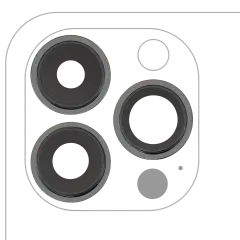 Back Camera Lens With Bracket & Bezel For iPhone 13 Pro / 13 Pro Max (Alpine Green) (Real Sapphire / Premium)