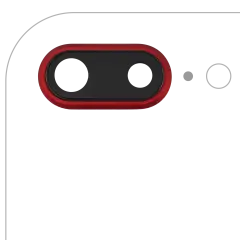Back Camera Lens With Bracket & Bezel For iPhone 8 Plus (Aftermarket Plus) (Red) (10 Pack)