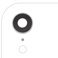 Back Camera Lens With Bracket & Bezel For iPhone XR (White) (10 Pack) (Real Sapphire l Premium)