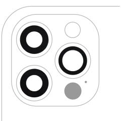 Back Camera Lens (Glass Only) With Adhesive For iPhone 12 Pro (3 Piece Set) (10 Pack) (Premium) (Real Sapphire)