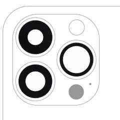 Back Camera Lens (Glass Only) With Adhesive For iPhone 13 Pro / 13 Pro Max (3 Piece Set) (10 Pack) (Premium) (Real Sapphire)