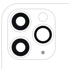 Back Camera Lens (Glass Only) With Adhesive For iPhone 11 Pro / Pro Max (3 Piece Set) (10 Pack) (Aftermarket Plus)