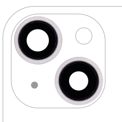 Back Camera Lens With Bracket  & Bezel For iPhone 13 / 13 Mini  ( 2 Piece) (Real Sapphire / Premium) (Pink)