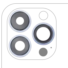 Back Camera Lens With Bracket & Bezel For iPhone 13 Pro / 13 Pro Max (Aftermarket Plus) (Sierra Blue)