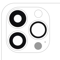 Back Camera Lens (Glass Only) With Adhesive For iPhone 13 Pro / 13 Pro Max (3 Piece Set) (Aftermarket Plus) (10 Pack)