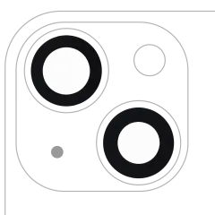 Back Camera Lens (Glass Only) With Adhesive For iPhone 13 / 13 Mini (2 Piece Set) (Aftermarket Plus) (10 Pack)