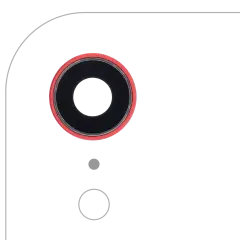 Back Camera Lens With Bracket & Bezel For iPhone XR (Aftermarket Plus) (Red) (10 Pack)