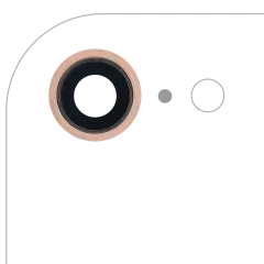 Back Camera Lens With Bracket & Bezel For iPhone 8 (Gold) (10 Pack)