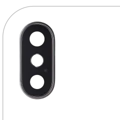 Back Camera Lens With Bracket & Bezel For iPhone X (Silver)