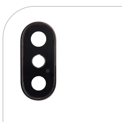 Back Camera Lens With Bracket & Bezel For iPhone XS / XS Max (Gold) (Real Sapphire l Premium) (10 Pack)