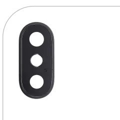 Back Camera Lens With Bracket & Bezel For iPhone X (Space Gray) (Real Sapphire l Premium) (10 Pack)