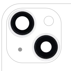 Back Camera Lens With Bracket  & Bezel For iPhone 13 / 13 Mini  ( 2 Piece) (Aftermarket Plus) (Starlight)