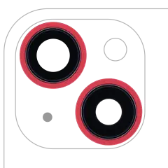 Back Camera Lens With Bracket  & Bezel For iPhone 13 / 13 Mini  ( 2 Piece) (Aftermarket Plus) (Red)
