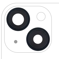 Back Camera Lens With Bracket  & Bezel For iPhone 13 / 13 Mini  ( 2 Piece) (Aftermarket Plus) (Midnight)