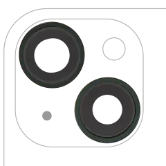 Back Camera Lens With Bracket  & Bezel For iPhone 13 / 13 Mini  ( 2 Piece) (Aftermarket Plus) (Green)