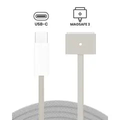 140W USB-C to MagSafe 3 Charging Cable For MacBook Pro (1.8 m / 6 ft) (OEM Grade A) (Bulk Packaging) (Starlight)