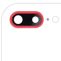 Back Camera Lens With Bracket & Bezel For iPhone 8 Plus (Red) (10 Pack)