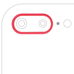 Back Camera Bezel Ring Only For iPhone 8 Plus (Red) (10 Pack)