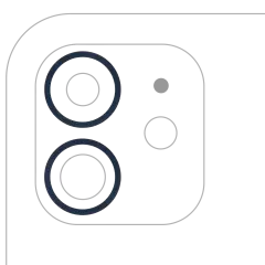 Back Camera Bezel Ring Only For iPhone 12 / 12 Mini (Blue) (2 Piece Set) (10 Pack)