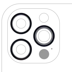 Back Camera Bezel Ring Only For iPhone 12 Pro (Graphite) (3 Piece Set) (10 Pack)