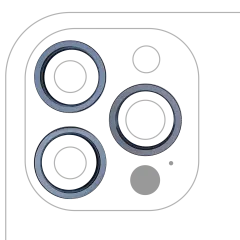 Back Camera Bezel Ring Only For iPhone 12 Pro Max (Pacific Blue) (3 Piece Set) (10 Pack)
