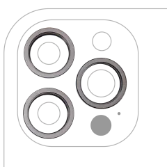 Back Camera Bezel Ring Only For iPhone 12 Pro Max (Graphite) (3 Piece Set) (10 Pack)