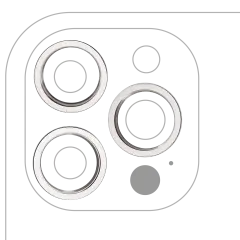 Back Camera Bezel Ring Only For iPhone 12 Pro Max (Silver) (3 Piece Set) (10 Pack)