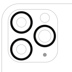 Back Camera Bezel Ring Only For iPhone 11 Pro / 11 Pro Max (Space Gray) (3 Piece Set) (10 Pack)