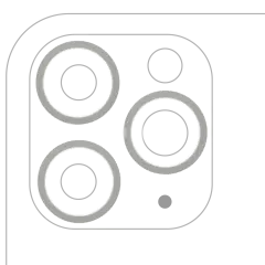 Back Camera Bezel Ring Only For iPhone 11 Pro / 11 Pro Max (Silver) (3 Piece Set) (10 Pack)