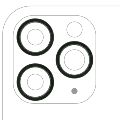 Back Camera Bezel Ring Only For iPhone 11 Pro / 11 Pro Max (Midnight Green) (3 Piece Set) (10 Pack)