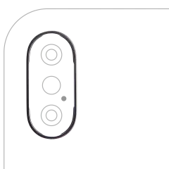 Back Camera Bezel Ring Only For iPhone X (Space Gray) (10 Pack)