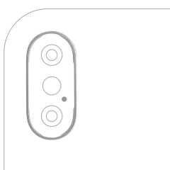 Back Camera Bezel Ring Only For iPhone X (Silver) (10 Pack)