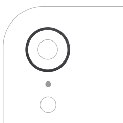 Back Camera Bezel Ring Only For iPhone XR (Black) (10 Pack)