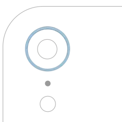 Back Camera Bezel Ring Only For iPhone XR (Blue) (10 Pack)