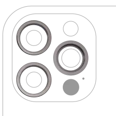 Back Camera Bezel Ring Only For iPhone 12 Pro (Graphite) (3 Piece Set)