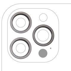 Back Camera Bezel Ring Only For iPhone 12 Pro Max (Graphite) (3 Piece Set)