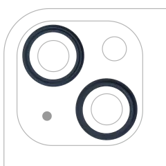 Back Camera Bezel Ring Only For iPhone 13 / 13 Mini (Midnight) (2 Piece Set)