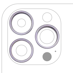 Back Camera Bezel Ring Only For iPhone 14 Pro / 14 Pro Max (Deep Purple) (3 Piece Set)