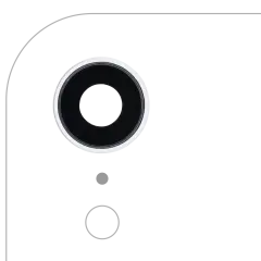 Back Camera Lens With Bracket & Bezel For iPhone XR (White) (10 Pack) (Real Sapphire l Premium)