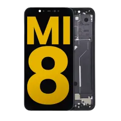 OLED Assembly With Frame For Xiaomi Mi 8 (Refurbished) (Black)
