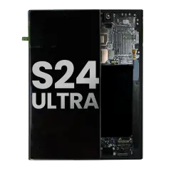 OLED Assembly With Frame For Samsung Galaxy S24 Ultra (Used OEM Pull: Grade B/C) (Titanium Black)
